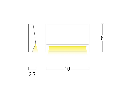 Nástenné LED svietidlo biele, 1,5W, 3000K, 10cm