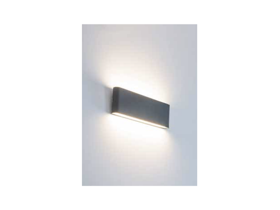 Nástenné LED svietidlo grafit, 2x10W, 3000K, 30cm