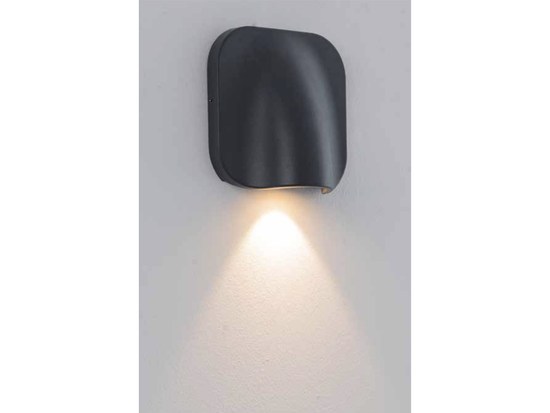 Nástenné LED svietidlo grafit, 9W, 3000K, 15cm