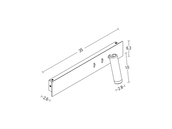 Nástenné LED svietidlo matne biele s podsvietením, 3W, 3000K, 35cm